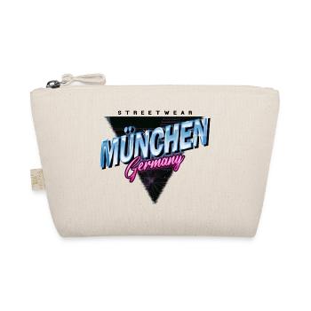 Munich Germany City Skyline Vintage Retro - Organic Pouch - nature - Front