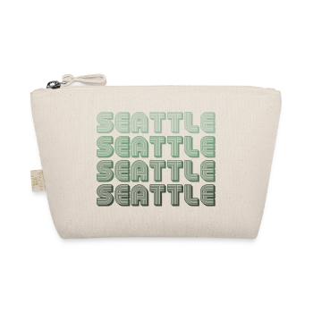 Seattle Retro Blockletters - Organic Pouch - nature - Front