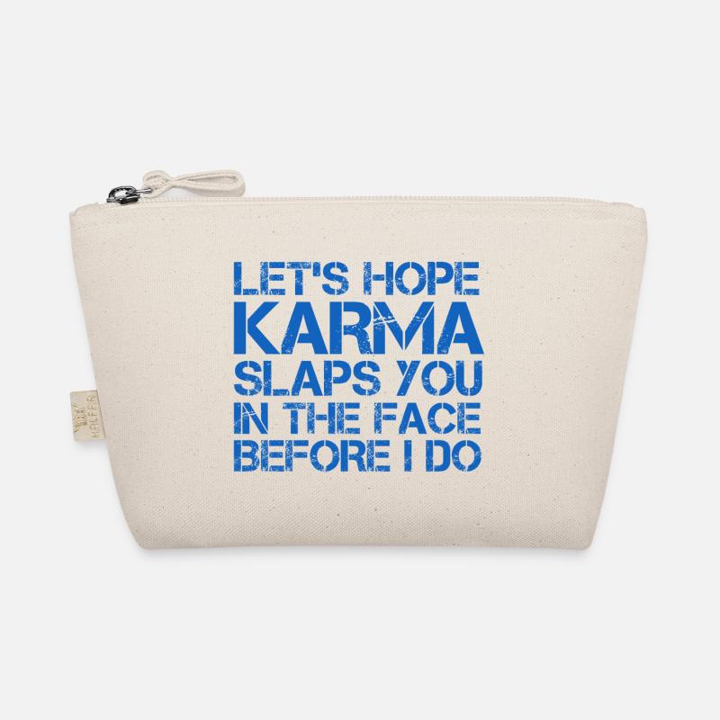 KARMA SCHLÄGT DIR INS GESICHT - Bio-Täschchen - Natur