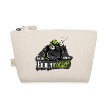 Der der mit den Hühnern Rockt. - Bio-Täschchen - Natur - Vorne