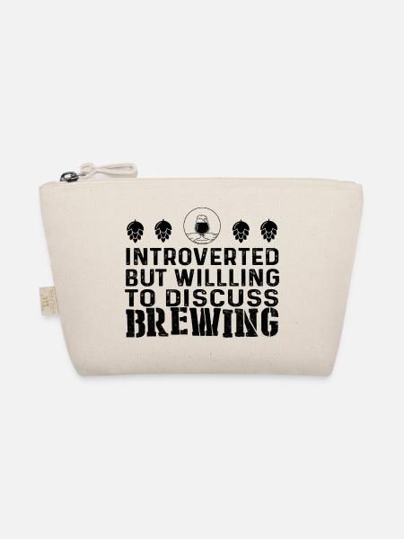 Introverted But Willing To Discuss Brewing Homebre - Bio-Täschchen - Natur - Vorne