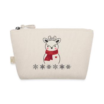 Bonhomme de neige renne de Noël dans la forêt avec beaucoup - Trousse biologique - nature - Devant