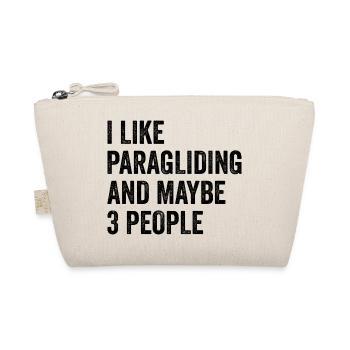 I Like Paragliding And Maybe 3 People Paraglider P - Bio-Täschchen - Natur - Vorne
