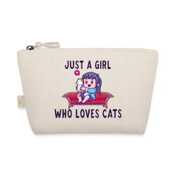 Just a girl who loves mon amour de chat - Trousse biologique - nature - Devant