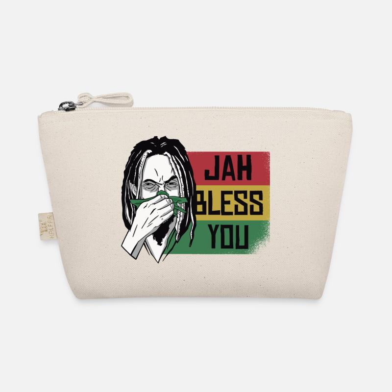 Jah Bless You Rastafari Graphic Organic Pouch
