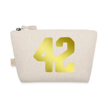 42 Zahl Trikot - Bio-Täschchen - Natur - Vorne
