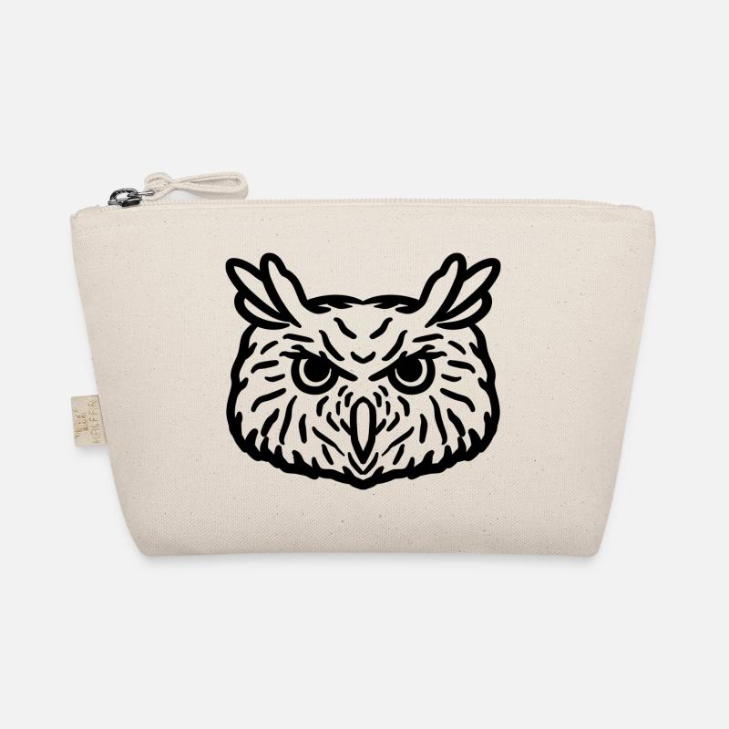 Owl black Organic Pouch