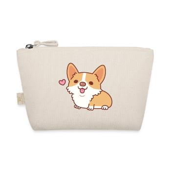 Cute Little Corgi Dog Puppy - Organic Pouch - nature - Front