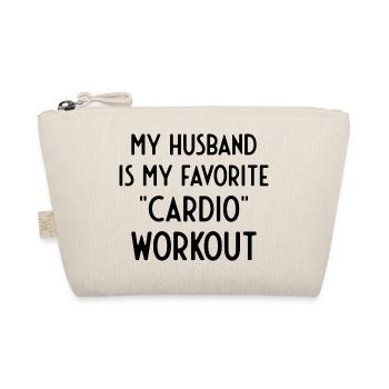 Funny Naughty Wife Women My husband is my Cardi - Organic Pouch - nature - Front