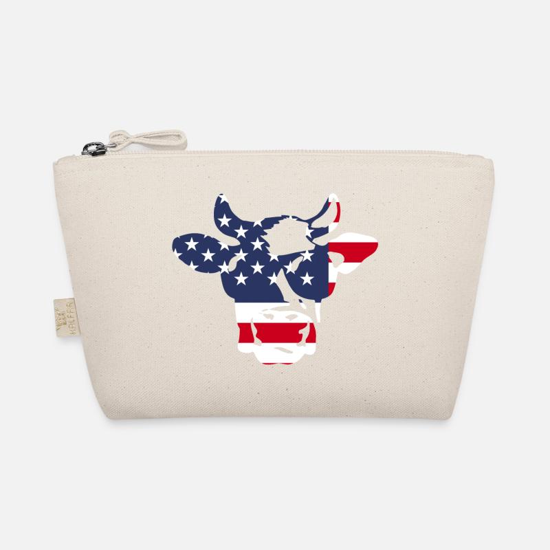 USA Cow With Sunglasses Gift Idea Organic Pouch