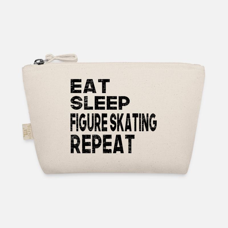 Eat Sleep Figure Skating Repeat - Bio-Täschchen - Natur