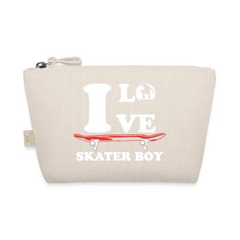 patineur garçon amour design - Trousse biologique - nature - Devant