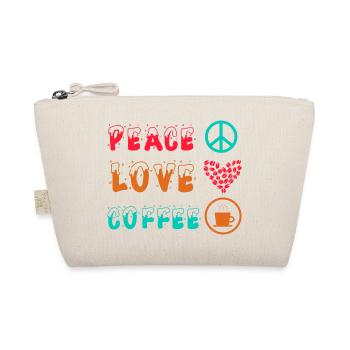 FRIEDEN LIEBE KAFFEE - Bio-Täschchen - Natur - Vorne