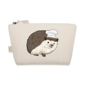 Hedgehog Chef Chef Hat Cooking - Organic Pouch - nature - Front