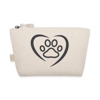 I love cats! A heart for cats! - Organic Pouch - nature - Front