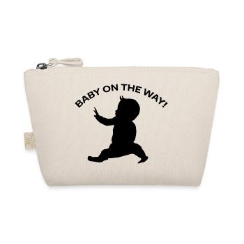 Pregnancy Baby shower Babyshower Boy Girl - Organic Pouch - nature - Front