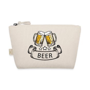 Beer Beer Wine Vino Party - Organic Pouch - nature - Front