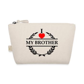 I love my brother - Organic Pouch - nature - Front