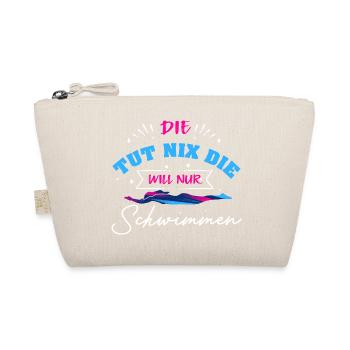 Die will nur schwimmen Schwimmbad Wassersport - Bio-Täschchen - Natur - Vorne