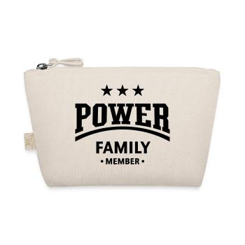 Power Family Member (Familie / Mitglied / Black) - Bio-Täschchen - Natur - Vorne