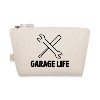 Garage Life Graphic Car Lover Mechanic Vehicle Tec - Organic Pouch - nature - Front