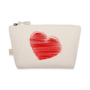 HERZ. HERZ. HEILIGER VALENTINSTAG. LIEBE. LIEBE. WEIHNACHTEN - Bio-Täschchen - Natur - Vorne