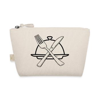 Transparent bowl with knife and fork - Organic Pouch - nature - Front