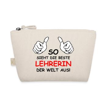 Beste Lehrerin der Welt - Bio-Täschchen - Natur - Vorne