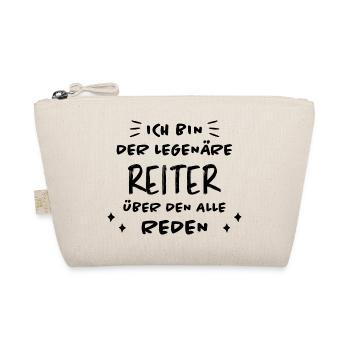 Reiter Reiten Lustiger Spruch Pferdesport Geschenk - Bio-Täschchen - Natur - Vorne