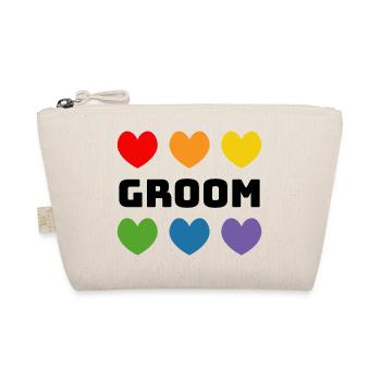 Rainbow Hearts Groom noir - Trousse biologique - nature - Devant