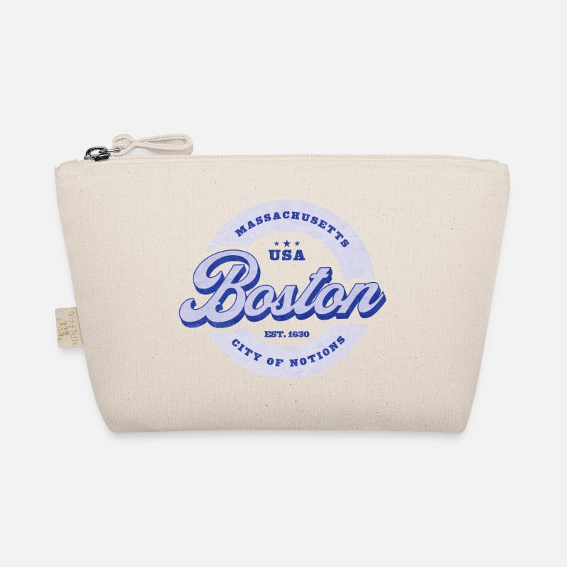 Badge de cercle de lettrage de Boston Trousse biologique