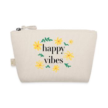 happy vibes - Bio-Täschchen - Natur - Vorne