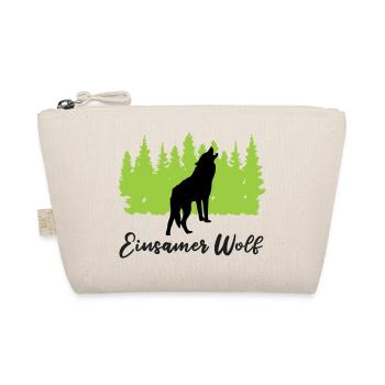 "Einsamer Wolf: Mystische Einzelgängigkeit" - Bio-Täschchen - Natur - Vorne