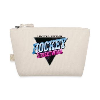Hockey Feldhockey Spieler Sport Fan Neon Vintage - Bio-Täschchen - Natur - Vorne