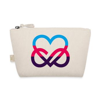 Polyamorie Pride Flagge Herz Infinity Heart - Bio-Täschchen - Natur - Vorne