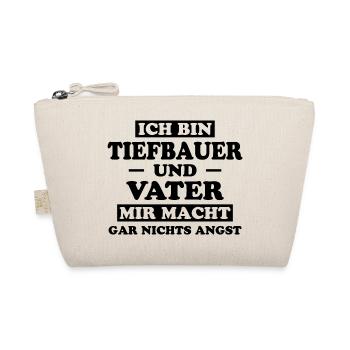Tiefbauer Beruf Lustiger Spruch Tiefbauer Geschenk - Bio-Täschchen - Natur - Vorne