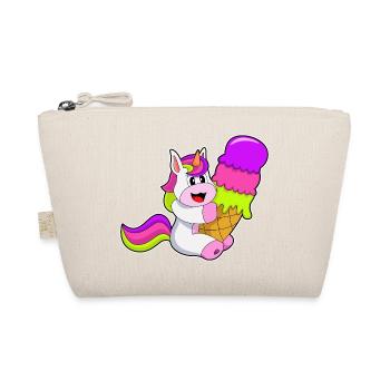 Einhorn Waffeleis - Bio-Täschchen - Natur - Vorne