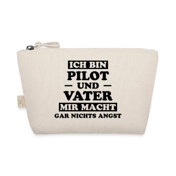 Pilot Spruch Flug Flugsport Witz Piloten Geschenk - Bio-Täschchen - Natur - Vorne