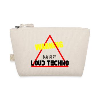 Kann lauten Techno spielen - Bio-Täschchen - Natur - Vorne