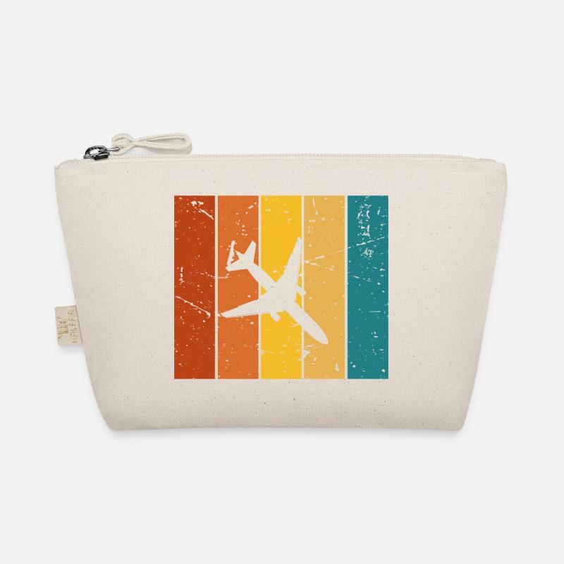 Vintage-Geschenkflugzeug Bio-Täschchen