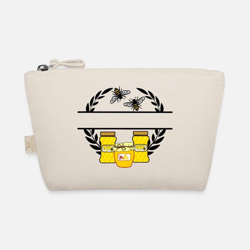 Bee banner with honey jars Organic Pouch
