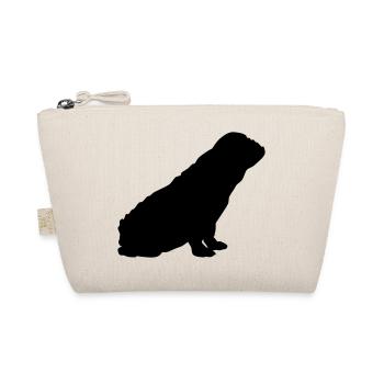 french bulldog schattenriss 1 - Bio-Täschchen - Natur - Vorne