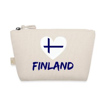 Finland Heart 1 - Organic Pouch - nature - Front