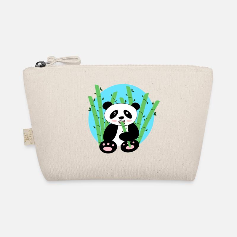 Panda und Bambus Bio-Täschchen
