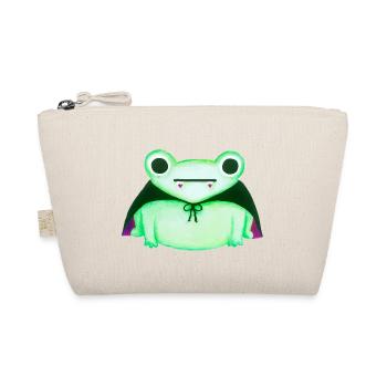 Cute Halloween Vampire Frog Watercolor Painting - Organic Pouch - nature - Front