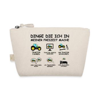 Traktor Dinge die ich in meiner Freizeit mache - Bio-Täschchen - Natur - Vorne