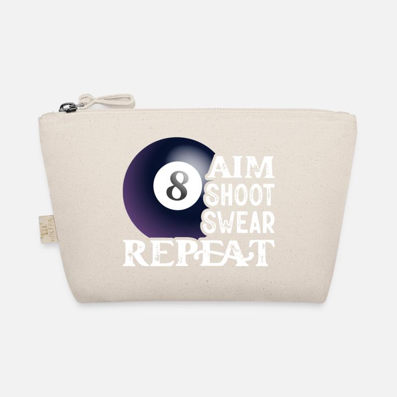 Aim Shoot Swear Repeat Billiard Player PoolBillard Bio-Täschchen