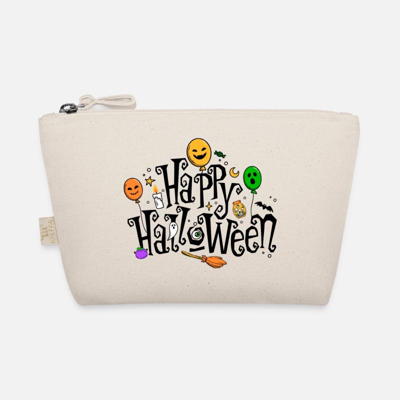 Fröhliches Halloween - Bio-Täschchen - Natur