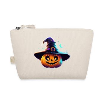 Halloween - Pumpkin Witch Hat - Organic Pouch - nature - Front