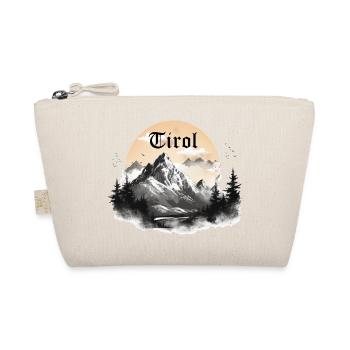 Tyrol with mountains, gift idea Tirol Design - Organic Pouch - nature - Front